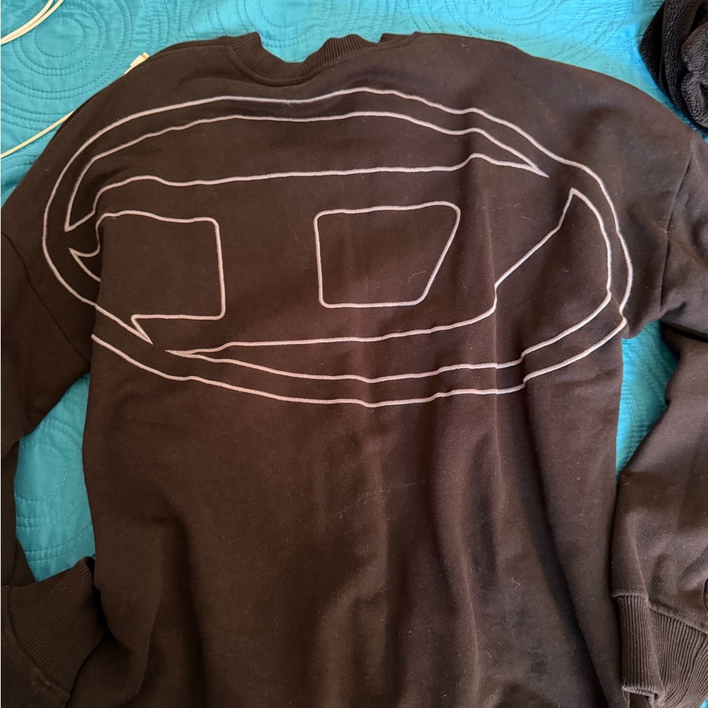 Black Sweatshirt with White Graphic